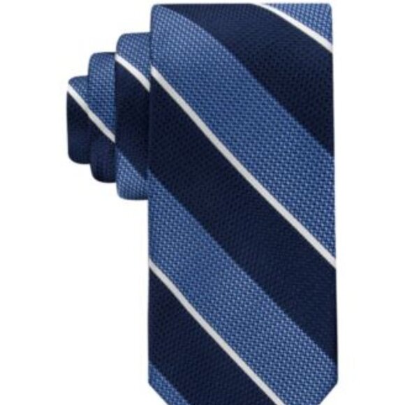 Tommy Hilfiger Mens Classic Textured Stripe Navyblue ONE SIZE - Picture 1 of 1